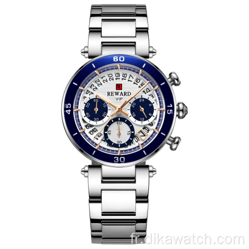 REWARD Calendrier Second Chronographe Lumineux Montre étanche